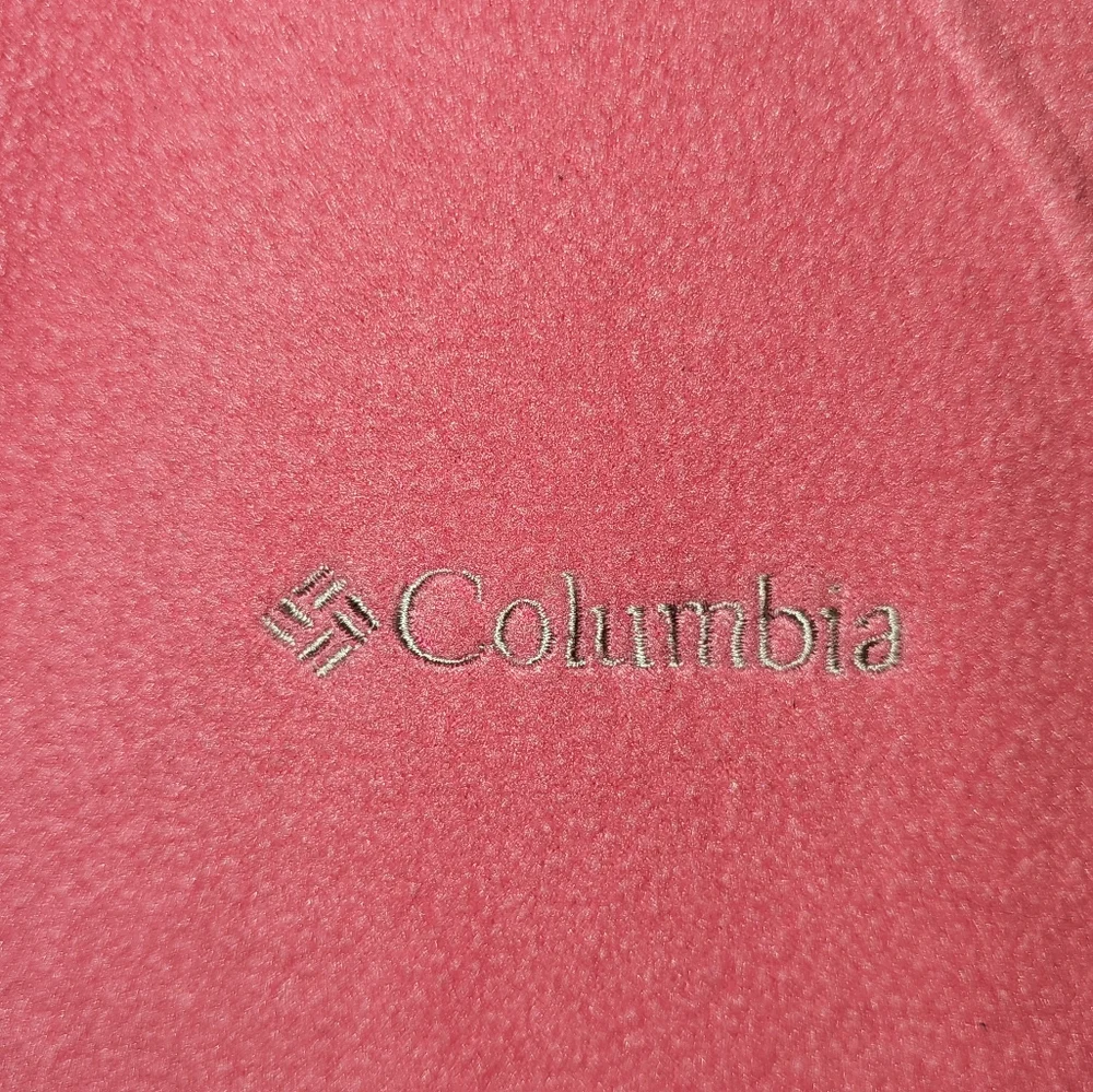 Columbia Fleece Full‎ Zip Jacket Youth Girls Pockets Benton Springs Pink M 10/12